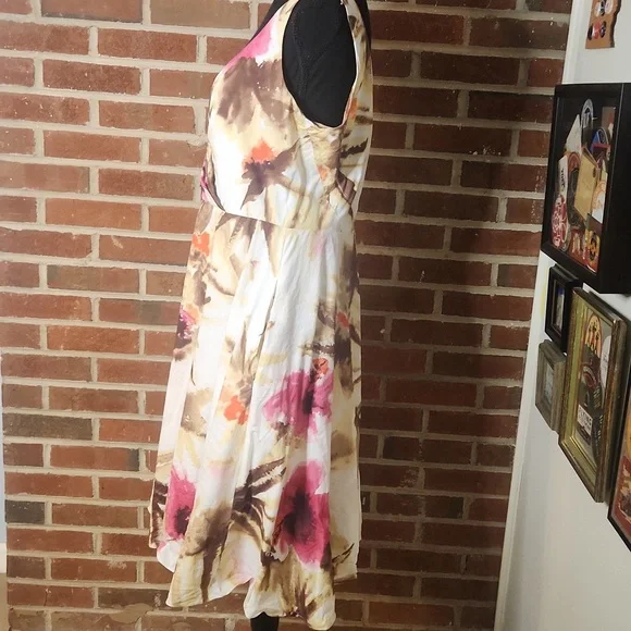Talbots Watercolor Floral Sleeveless Dress, Sizr 12 - Picture 3 of 7